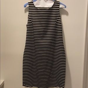 Black and white tank dress